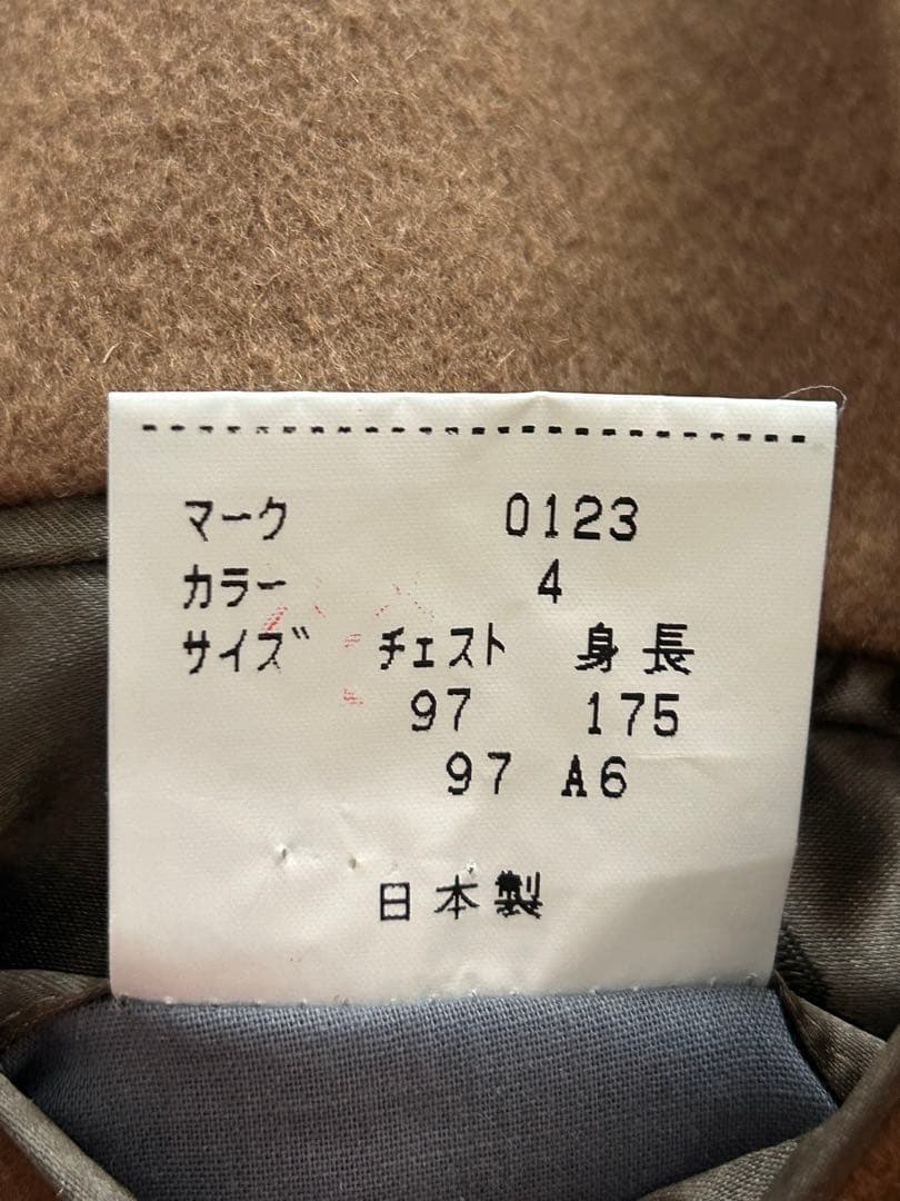 Cashmere カシミヤ100 日本製 ステンカラー ロングコート キャメル