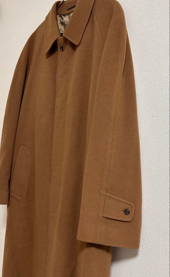 Cashmere カシミヤ100 日本製 ステンカラー ロングコート キャメル