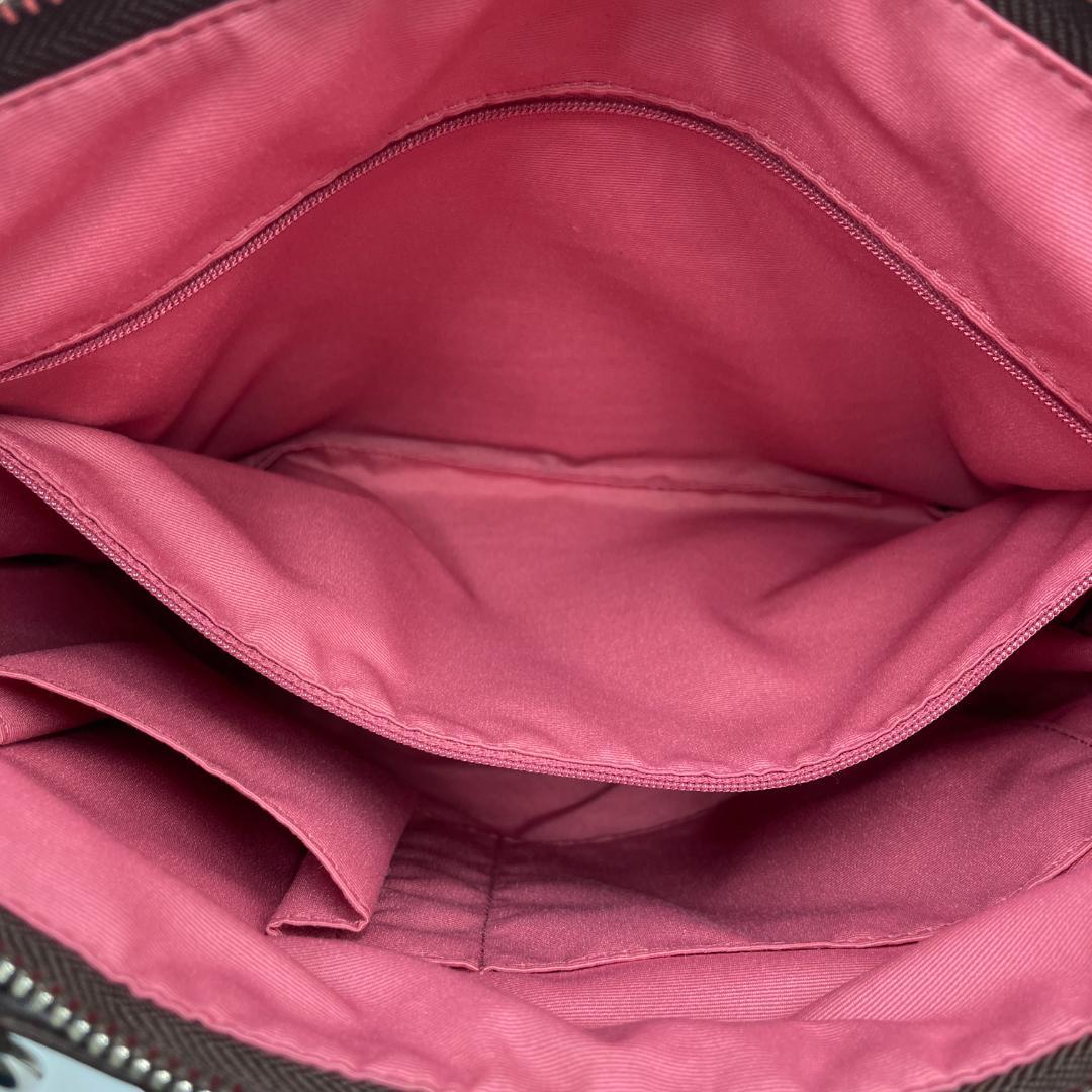 良品 COACH トートバッグ キャンバス ブラウン 馬車柄 肩掛け