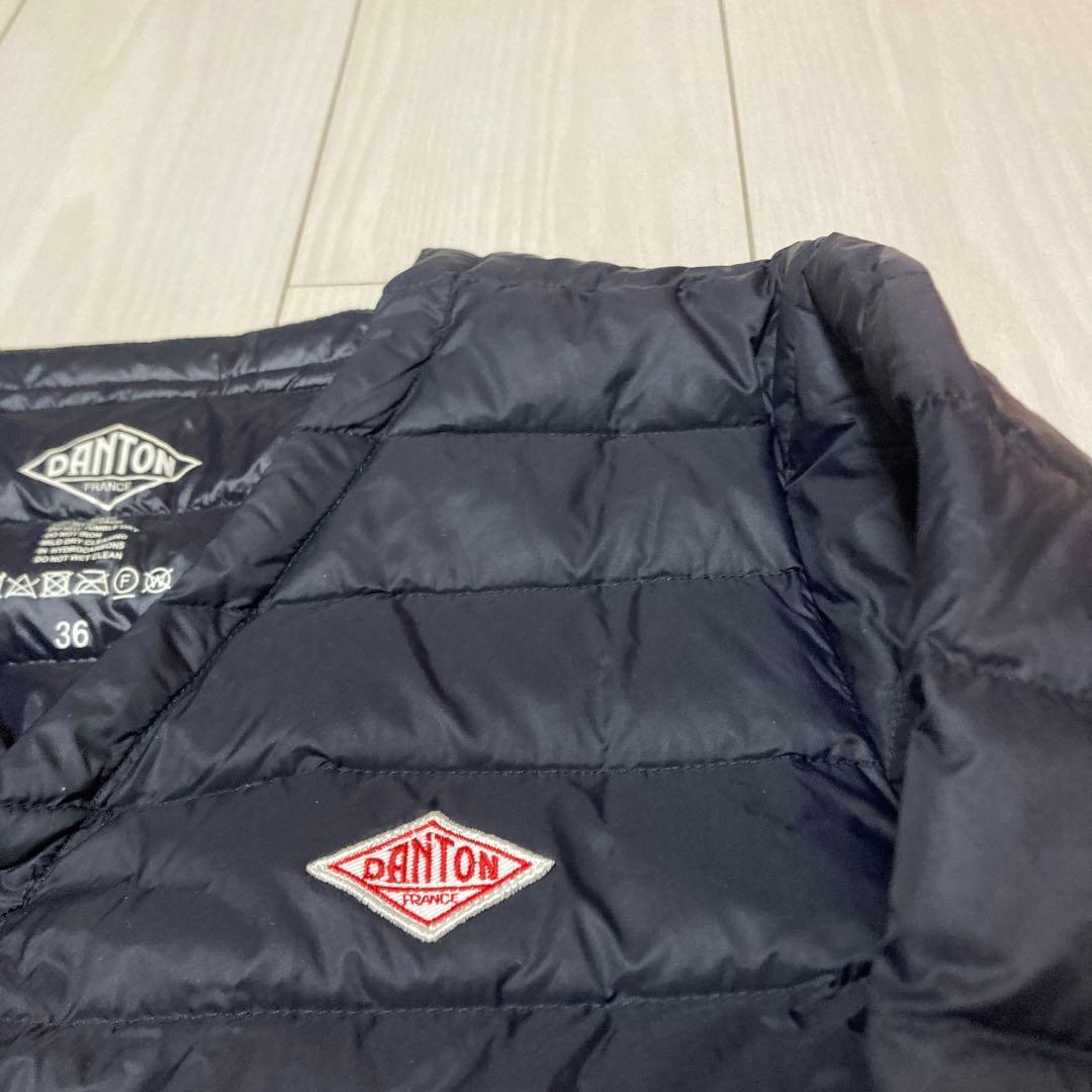 ダントン　インナーダウン コート　ダウンジャケット　36 ブラック