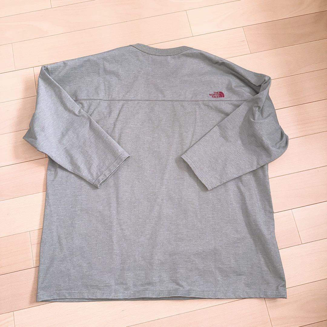 あっちゃん　THE NORTH FACEフットボールティー　ロンT グレー