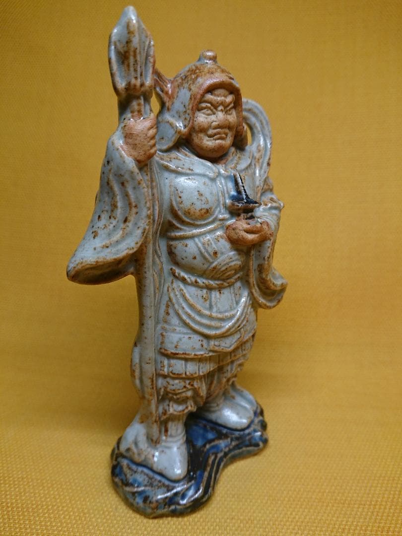 【美品】人形　陶器　仏教美術　仏像　置物　インテリア　工芸品　美術品　A1259