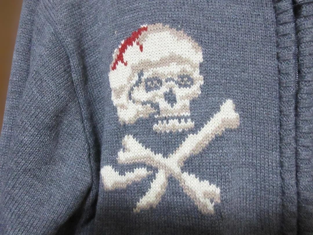 Schott SKULL　DS　KNIT　グレー　 2XL