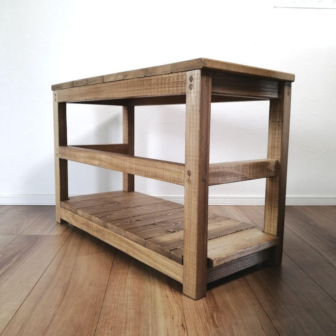 ハンドメイド シェルフベンチ