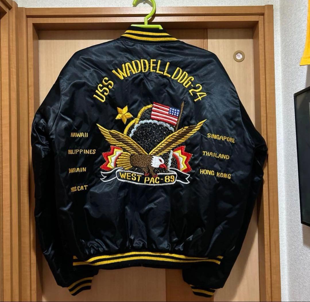 80sUS NAVYスーベニアジャケットWEST PAC-89ヴィンテージ