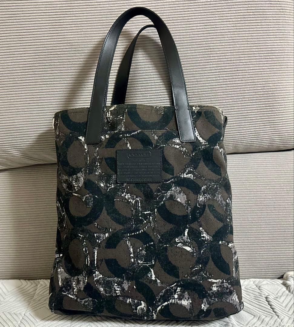 coach トートバッグ ブリーカー レガシー リバーシブル レザー黒
