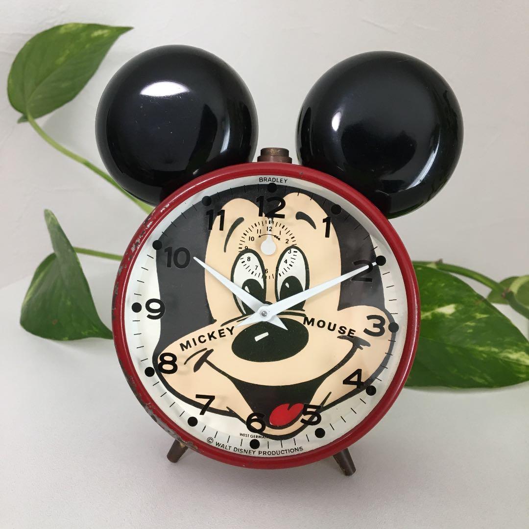希少　レトロ　BRADLEY   ミッキー    目覚まし時計