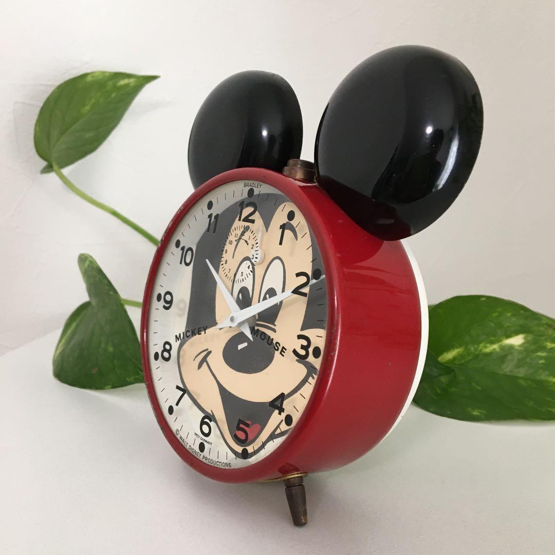 希少　レトロ　BRADLEY   ミッキー    目覚まし時計