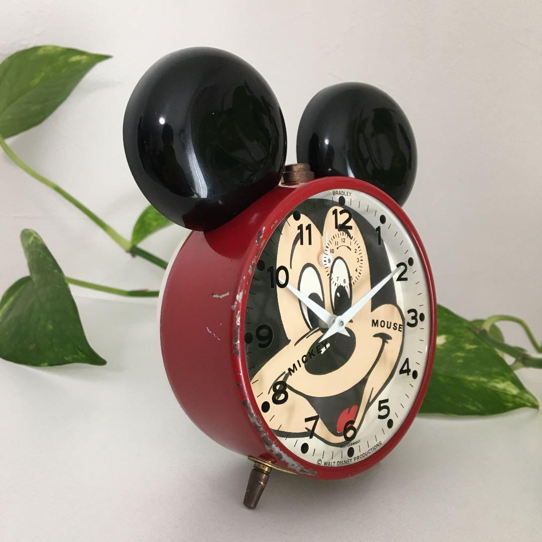 希少　レトロ　BRADLEY   ミッキー    目覚まし時計