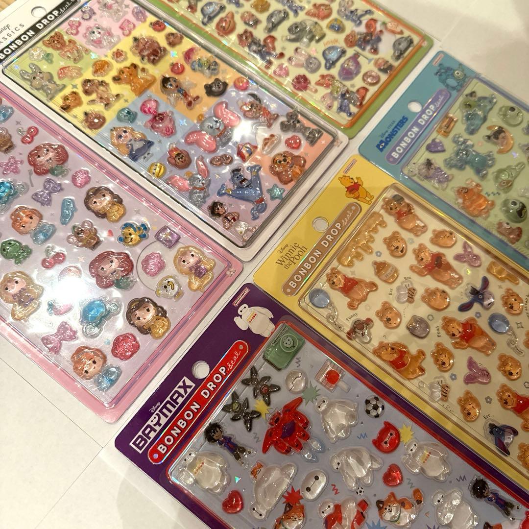 新品☆最安値！ボンボンドロップシール ディズニー 第2弾 6種 セット