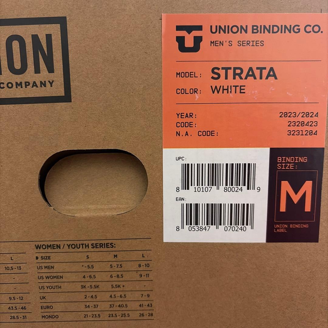 ［値下げ可］UNION STRATAビンディング ホワイト 23/24 Mサイズ