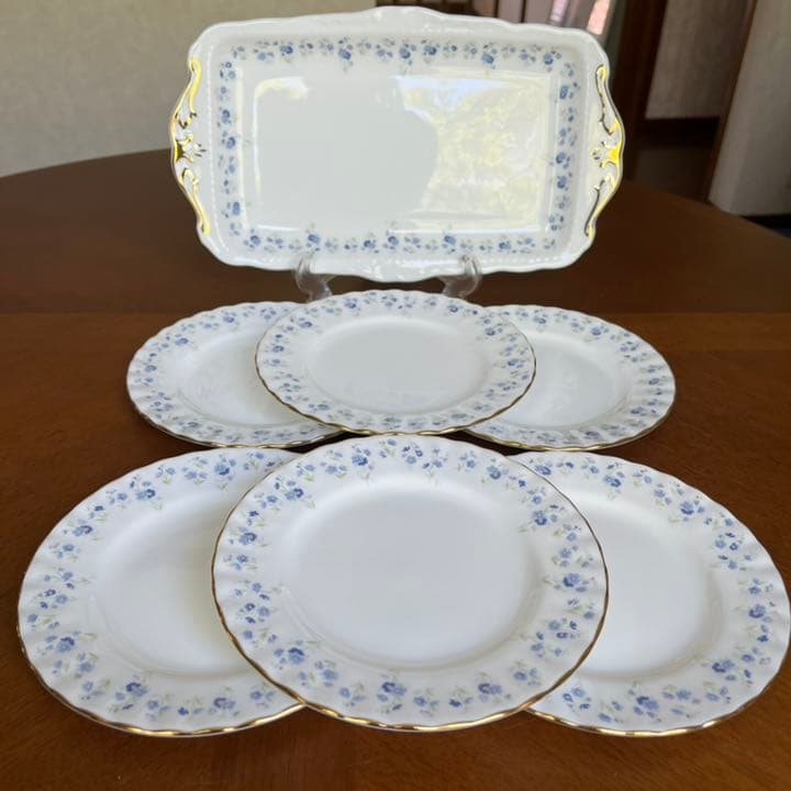 【未使用美品】ロイヤルアルバート ★勿忘草・メモリーレーン★パーティセット