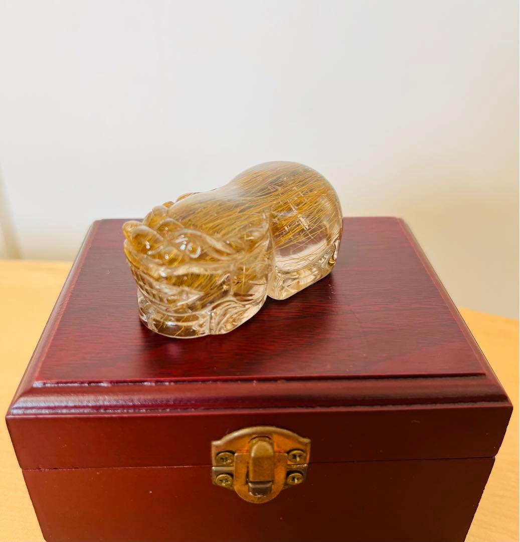 【極上美品】ルチルクォーツ貔貅【最強金運】
