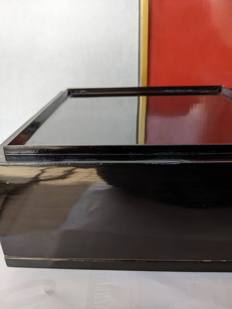 高級重箱　二段箱　台付き　骨董品