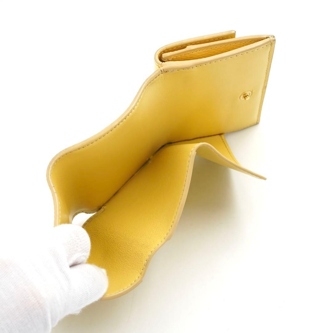 ✨未使用展示品✨　CELINE ミニ財布　スモールトリフォールド　三つ折り　黄色