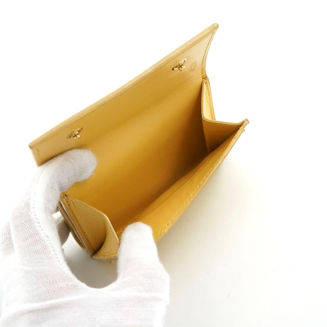 ✨未使用展示品✨　CELINE ミニ財布　スモールトリフォールド　三つ折り　黄色