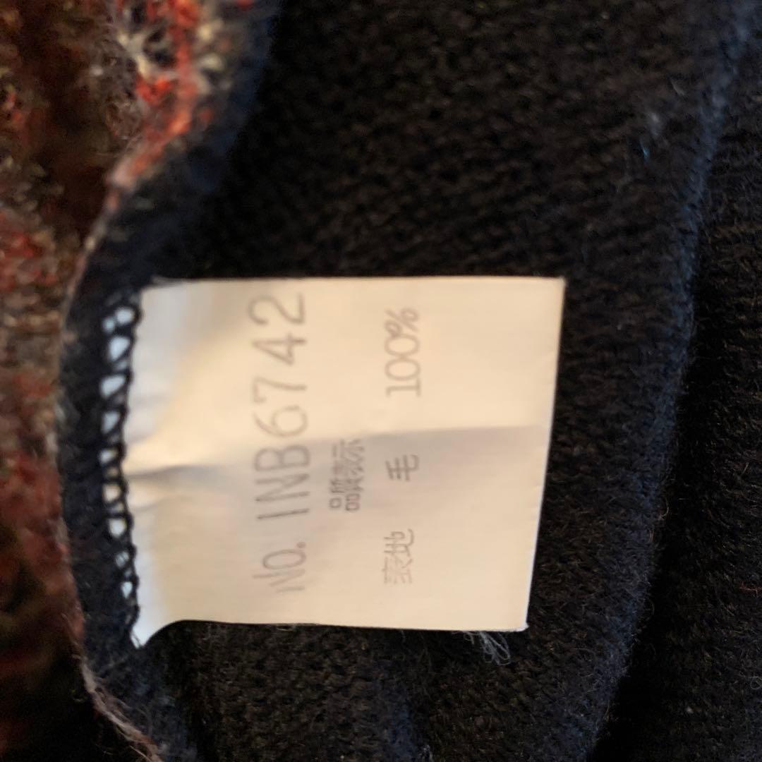 NICOLEニコル ノルディック　ジップアップ　セーター　Lサイズ