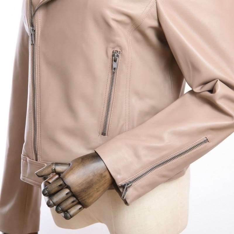 【匿名配送】新品未着用 ダブルライダースジャケット ベージュ