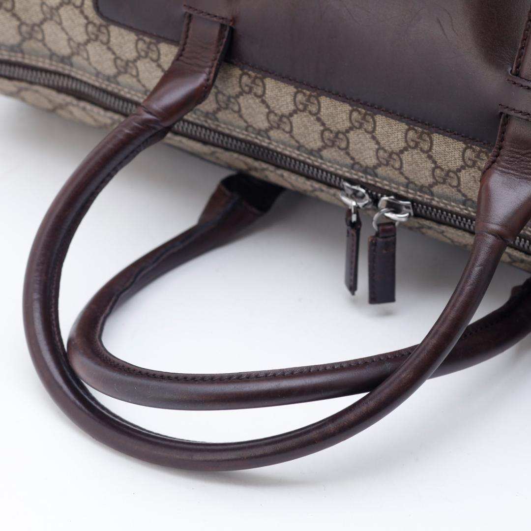 K3962M 美品 グッチ GGスプリーム 2way ボストンバッグ イタリア製