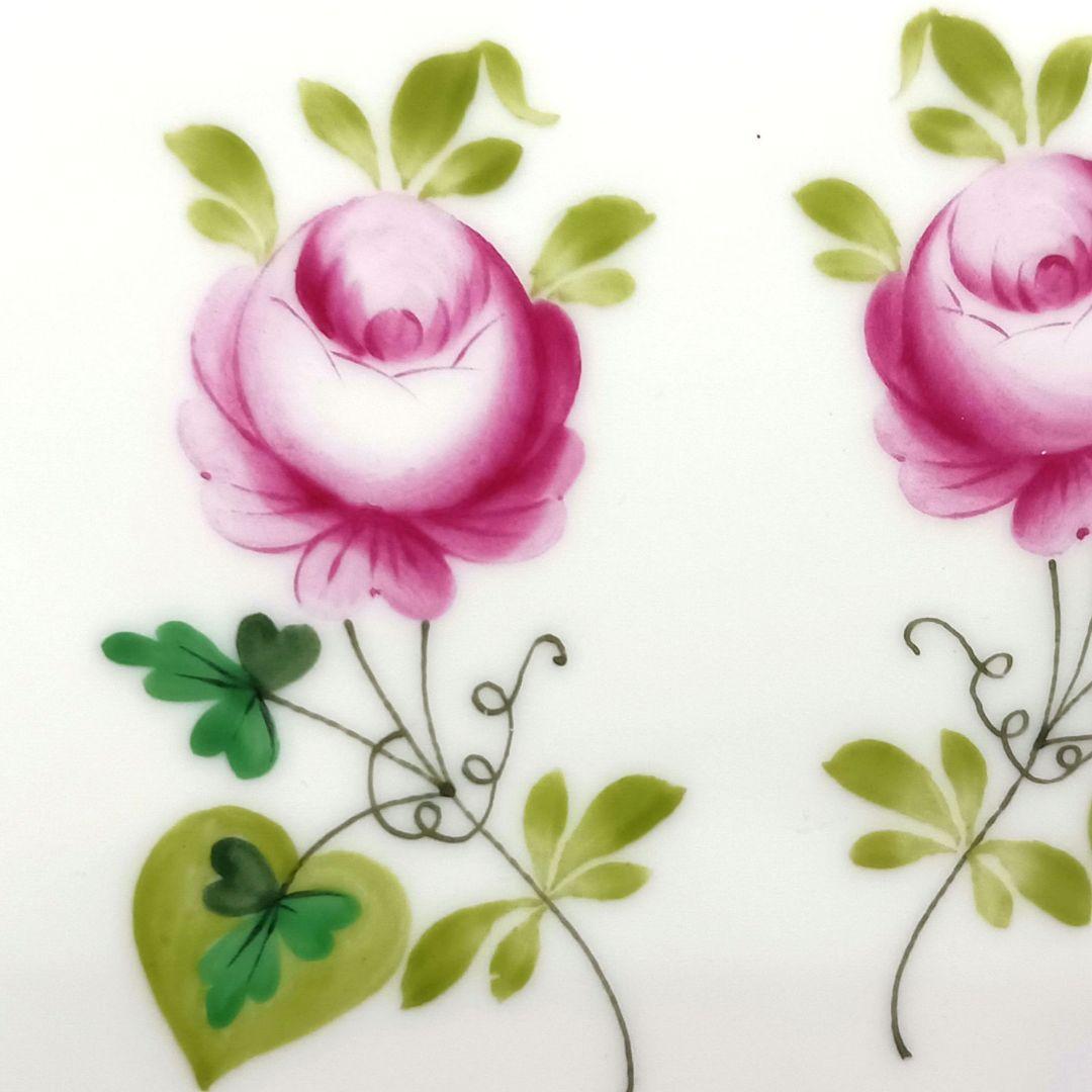 Y2849-3 ヘレンド ウィーンの薔薇 陶板画 額装 箱付き