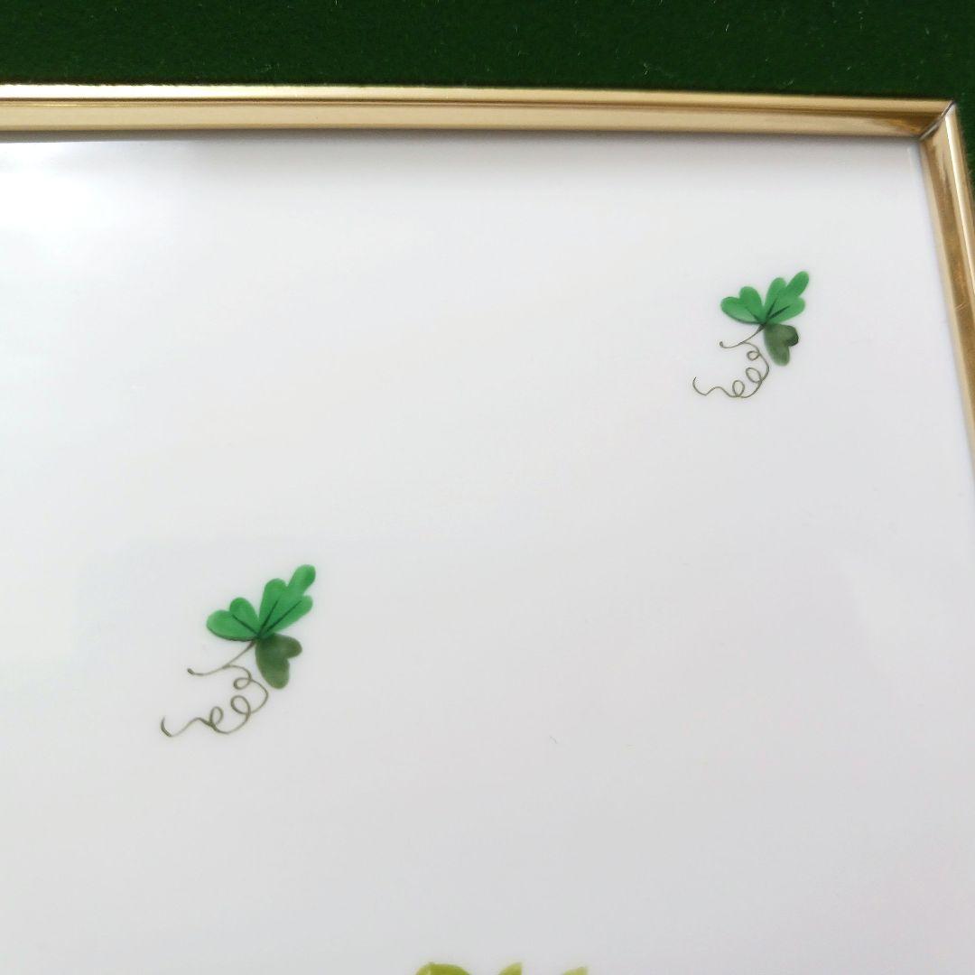 Y2849-3 ヘレンド ウィーンの薔薇 陶板画 額装 箱付き