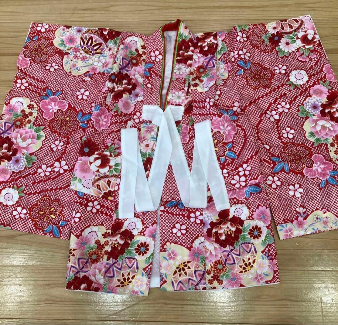 七五三 着物セット 赤い花柄