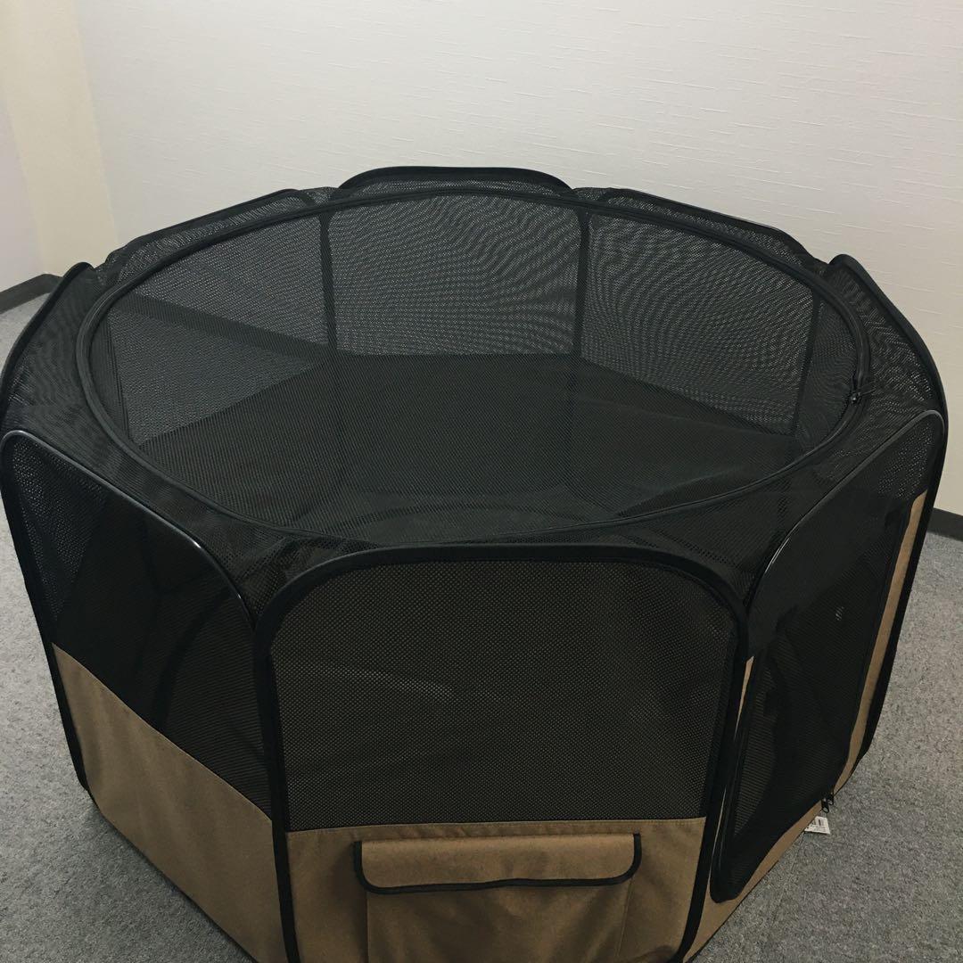 【美品】アイリスオーヤマ 犬用 お出かけサークル Lサイズ PVCメッシュ
