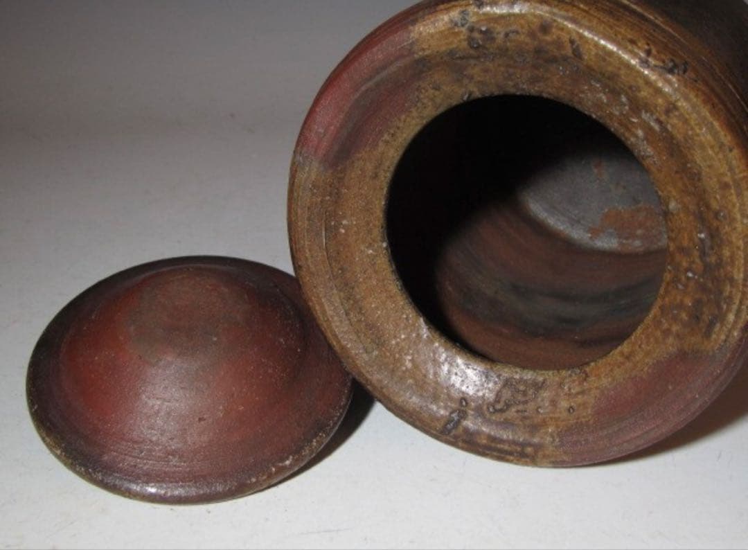 古備前水指「長良」裏千家六代 六閑斎花押の時代の名品！7126