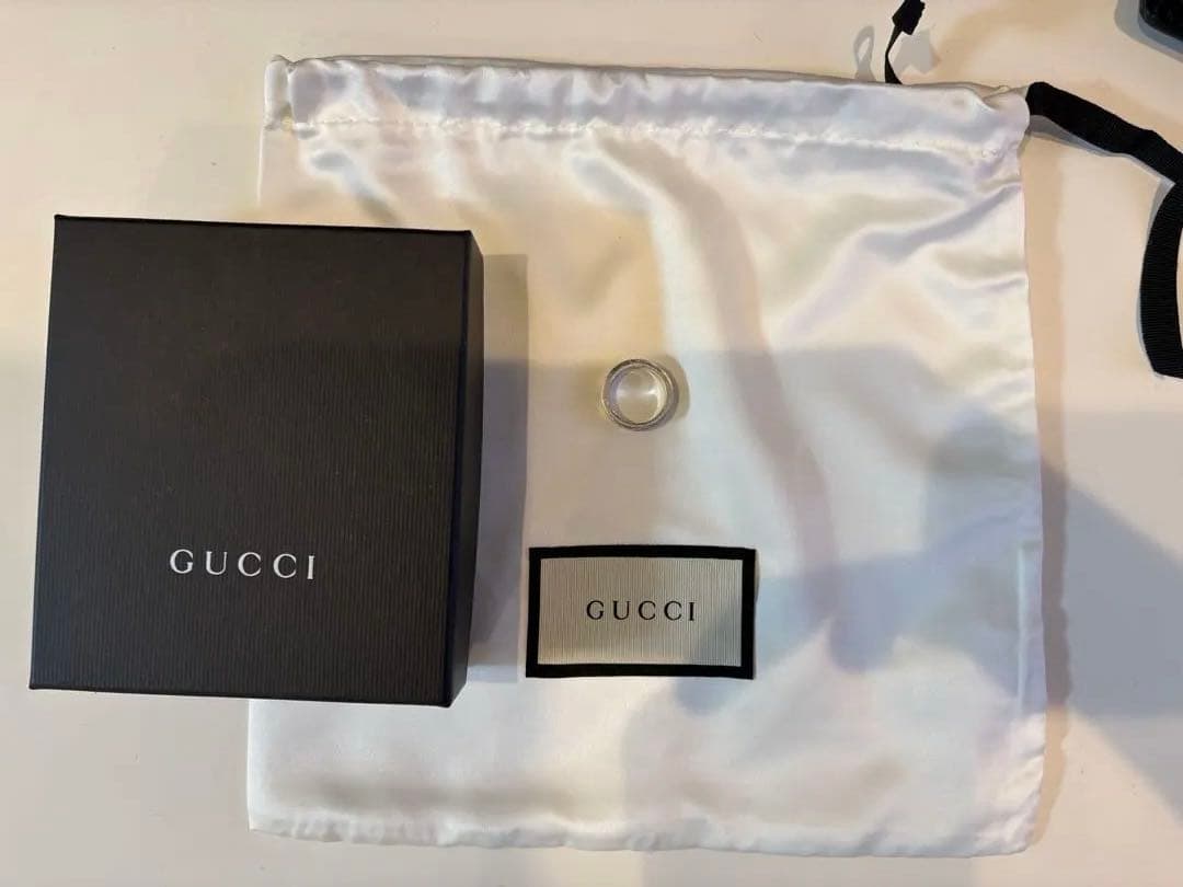 GUCCI シルバーリング ビーリング　silver925 17号
