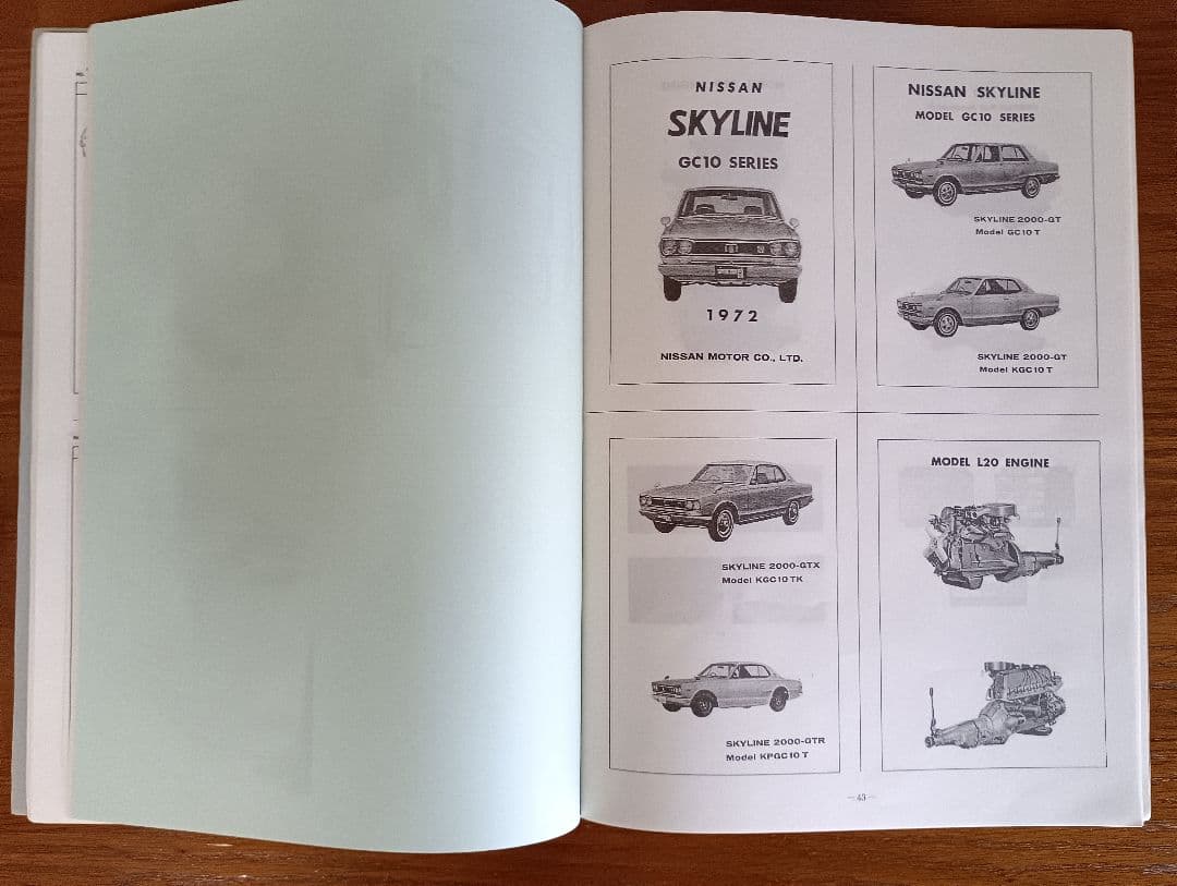 スカイラインパーツリスト日産 ハコスカ95ページ 旧車解説書 非売品