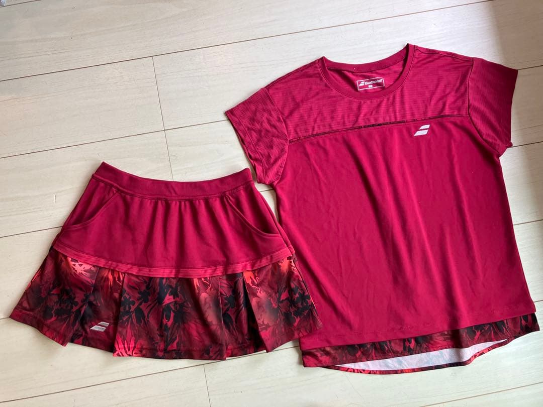 極美品＊Babolatバボラ＊ワイン色の上下セットアップ