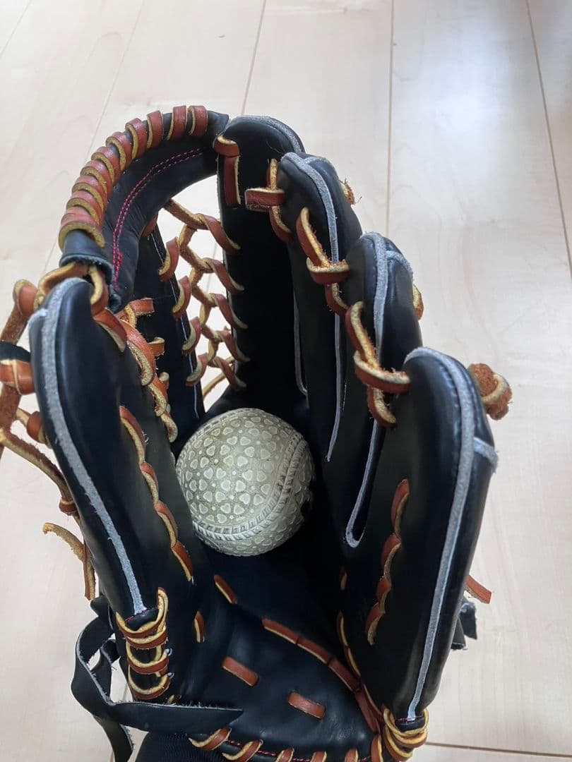 MIZUNO 軟式グローブ 外野手用 ヌートバーモデル ブラック/ブラウン