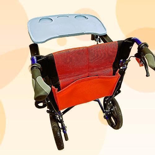 美品✨一台のみ✨車椅子/介助用お出かけ車いす＊テーブル・クッション付折り畳式