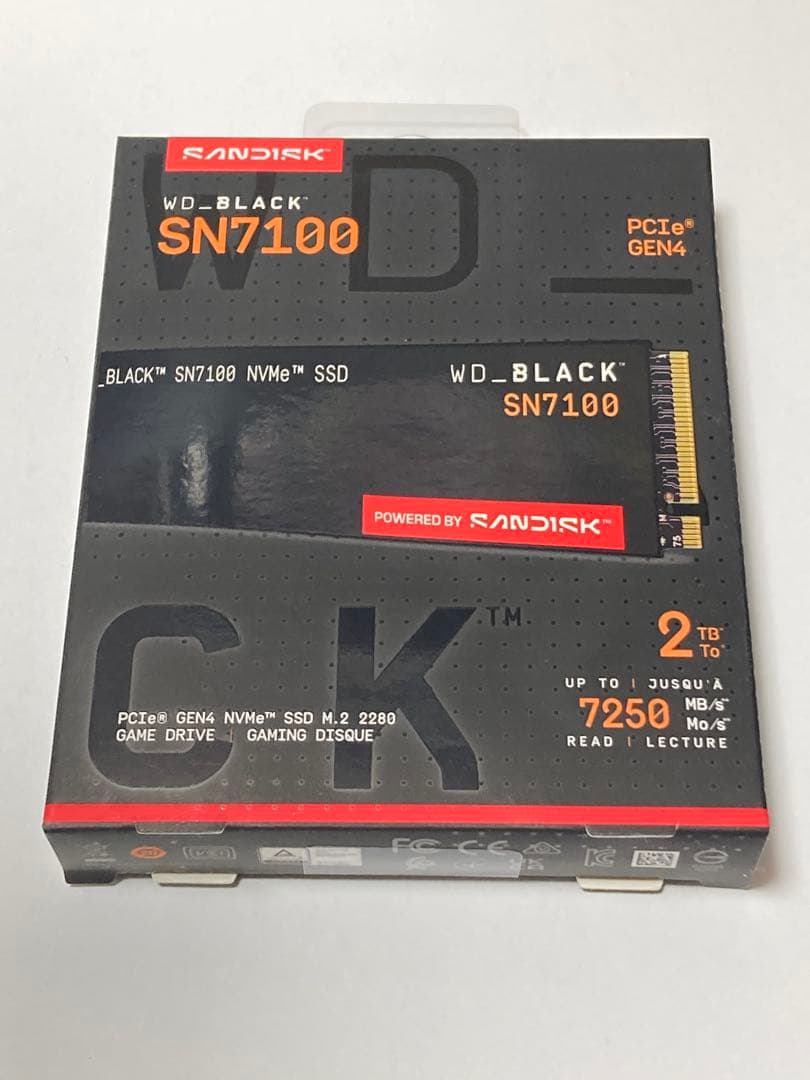 新品未開封 WD_BLACK SN7100 2TB WDS200T4X0E