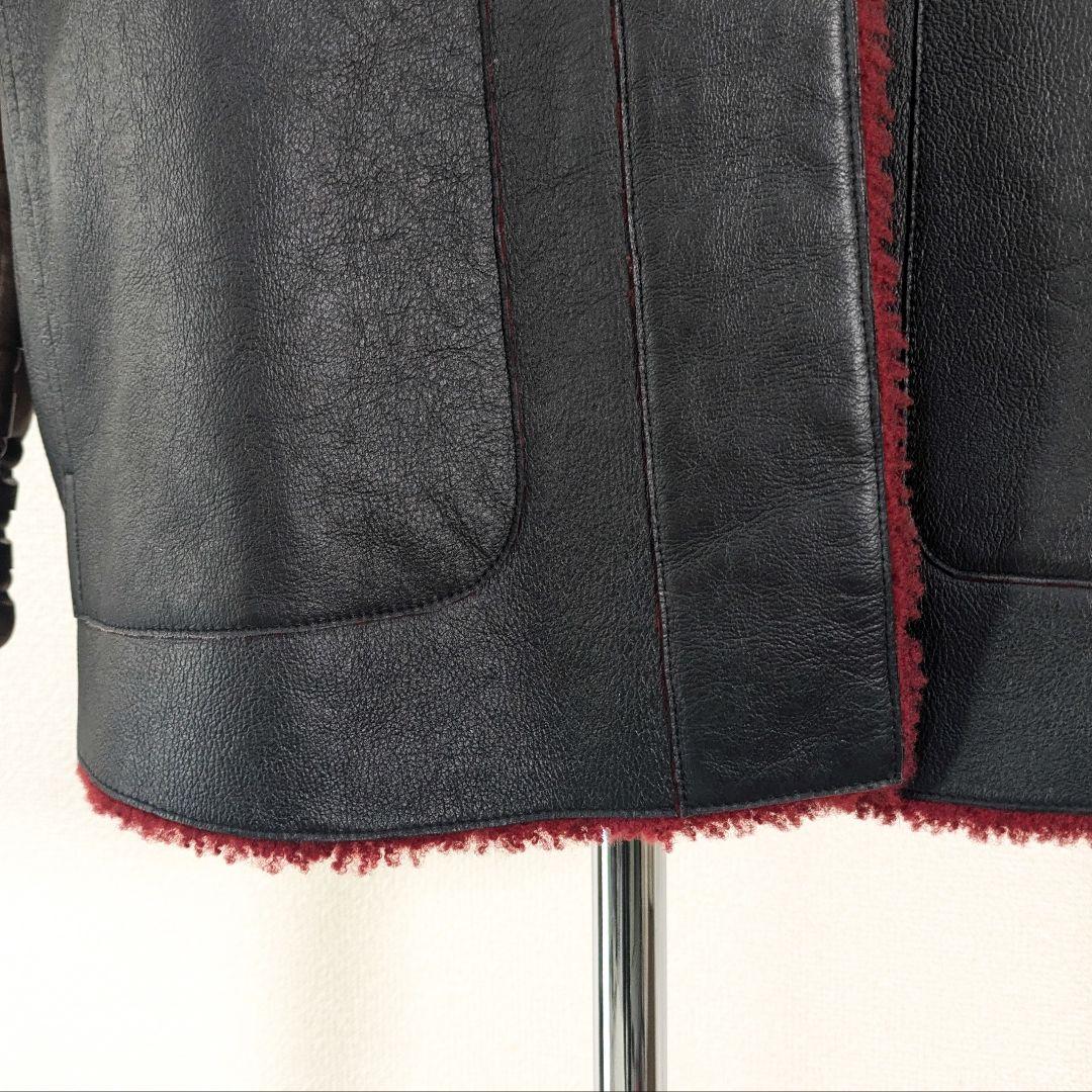 美品　AKRIS　アクリス　リアルファー　レザーコート　リバーシブルコート