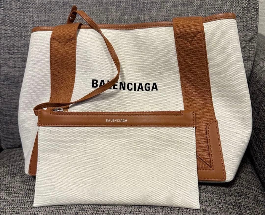 バレンシアガ ネイビーカバス S トートバッグ