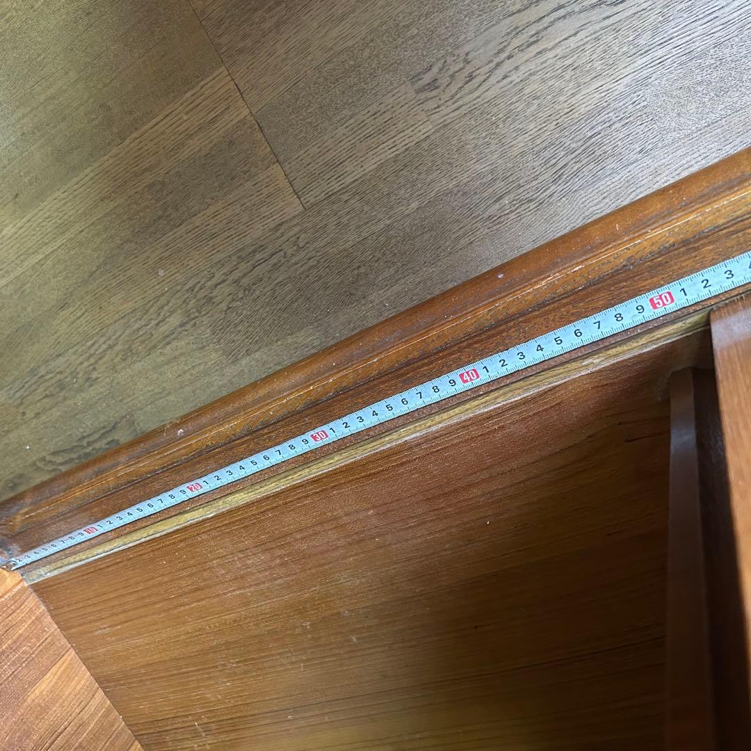 木製食器棚 ガラス扉付き 引き出し付き