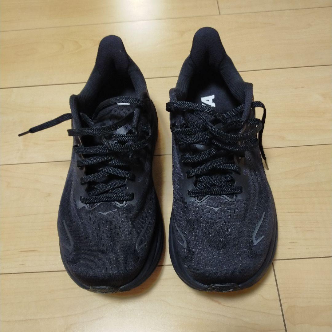 (美品)HOKA クリフトン10 エクストラワイド　26cm ブラック
