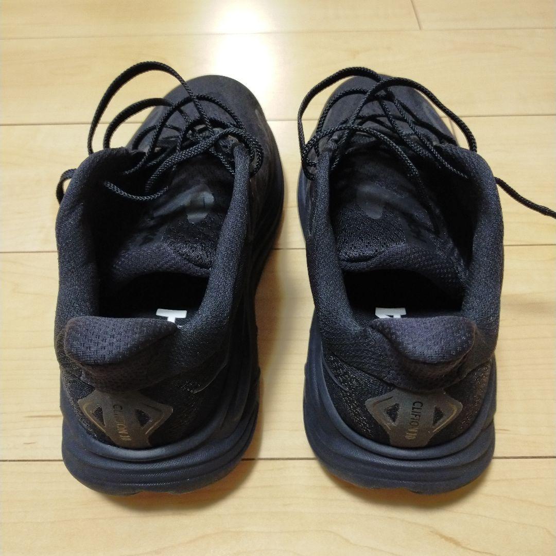 (美品)HOKA クリフトン10 エクストラワイド　26cm ブラック