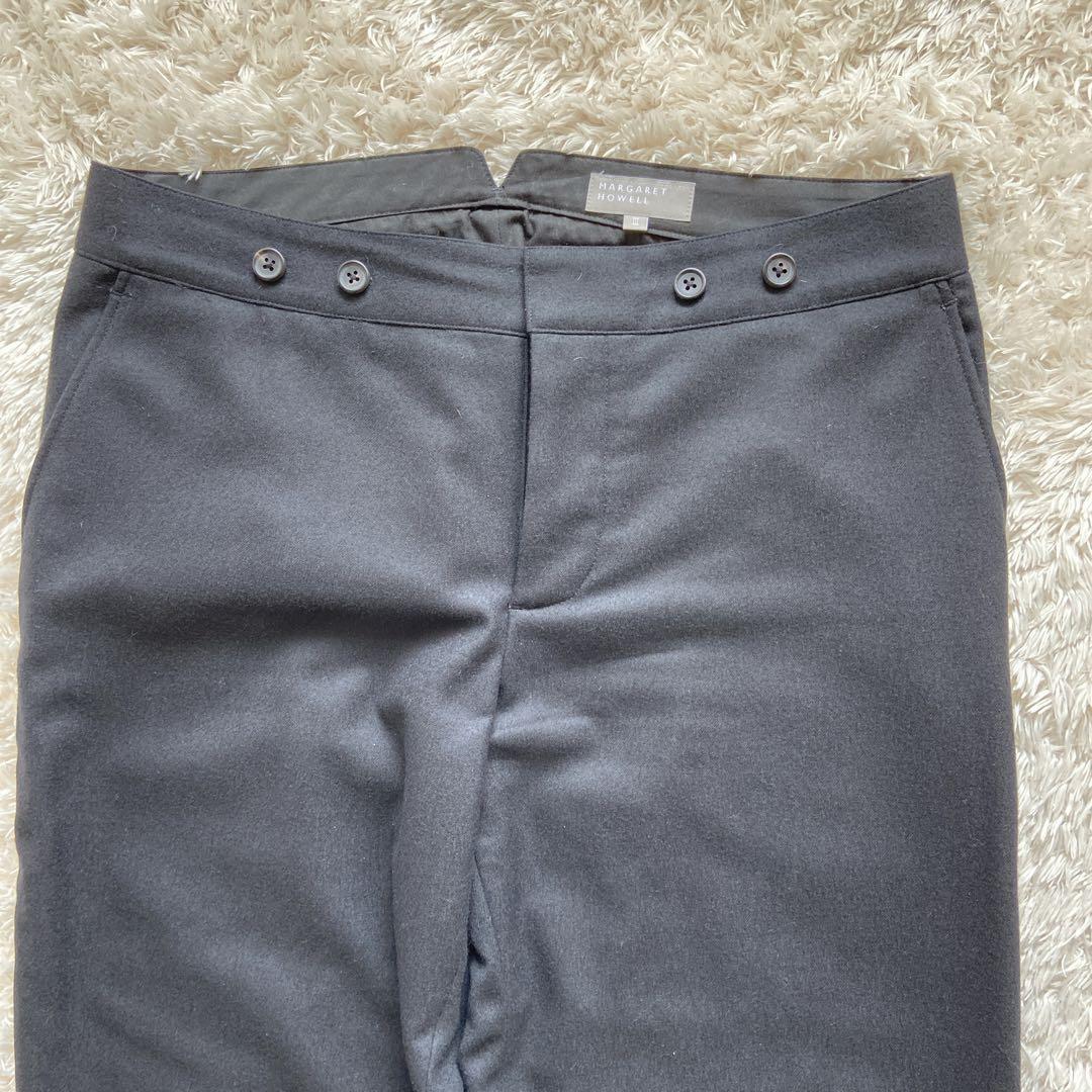 美品　マーガレットハウエル　パンツスーツ3 黒　ウール　フォックスブラザーズ