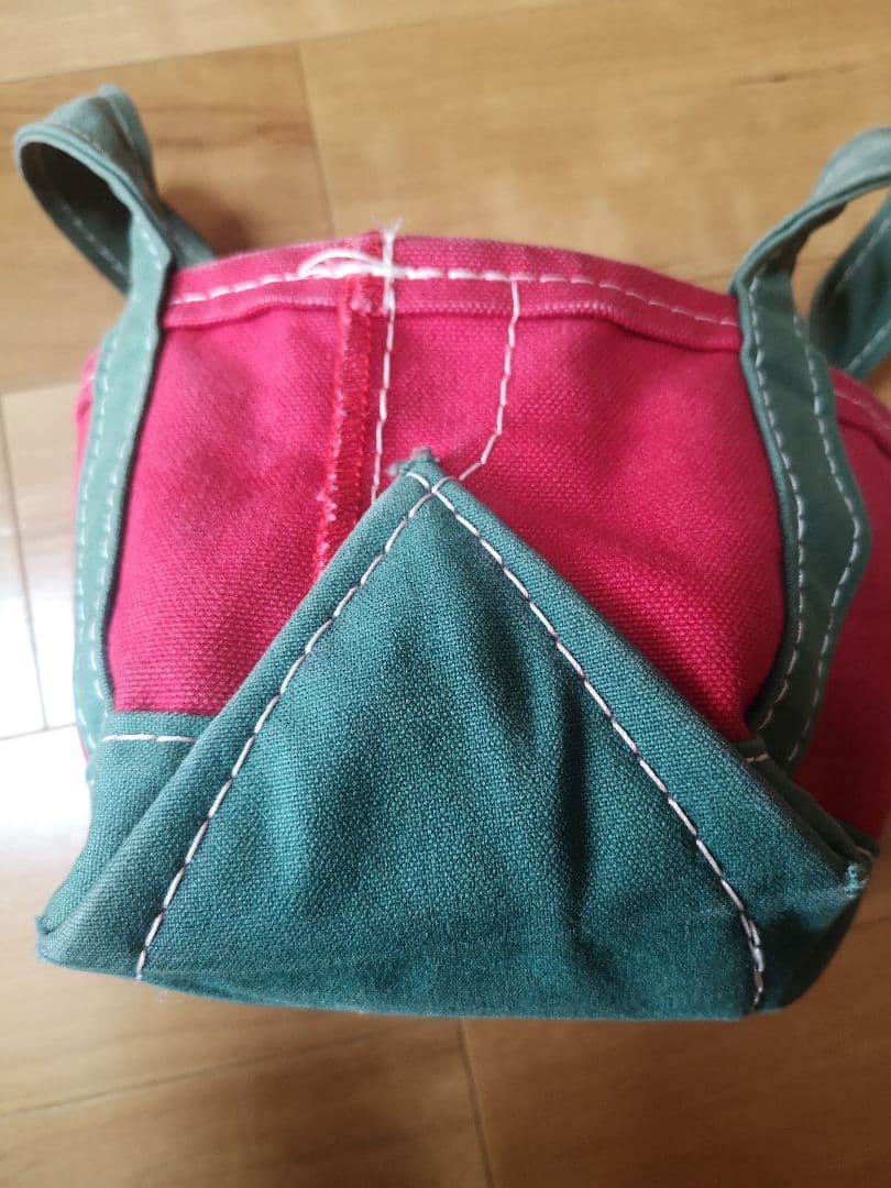 L.L.Beanトートバッグ 赤×緑 vintage
