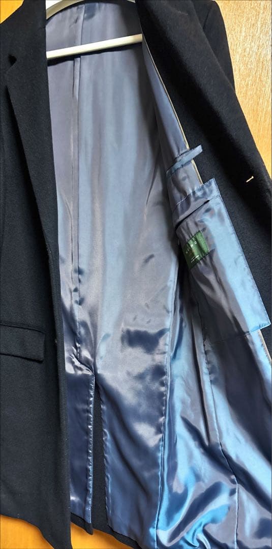 美品 green label relaxing チェスターコート ネイビー M