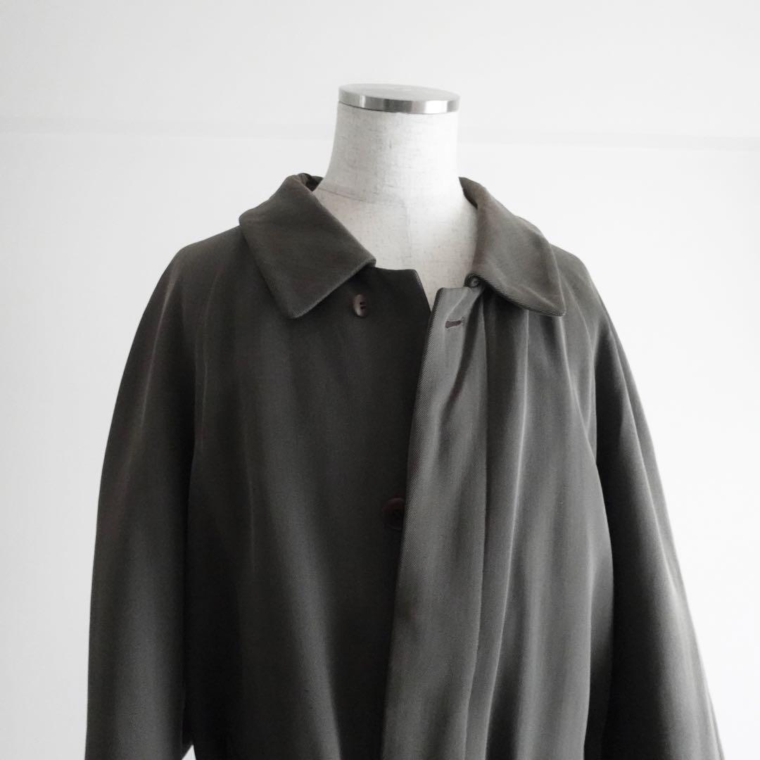 1990s LANVIN Paris レーヨンウールギャバジン　ベルテッドコート
