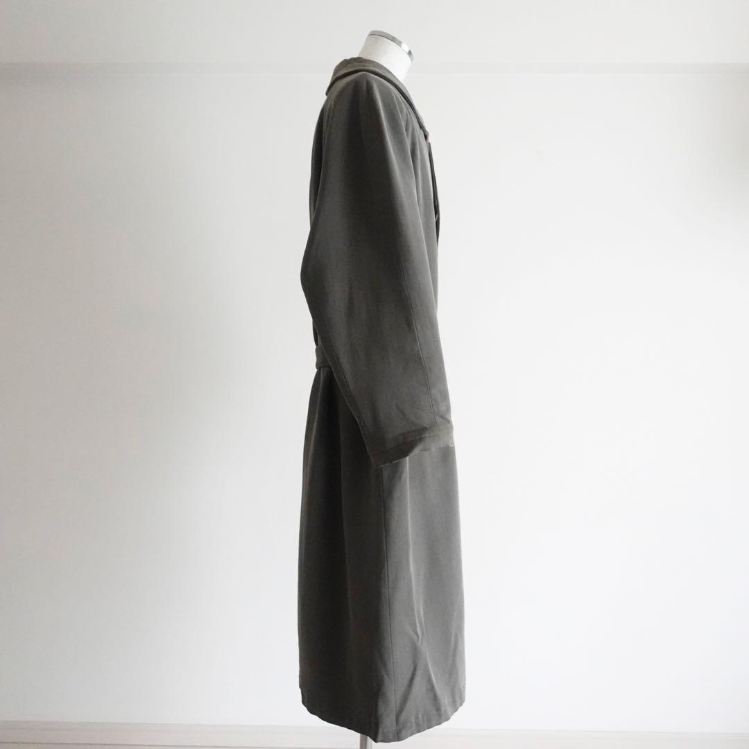1990s LANVIN Paris レーヨンウールギャバジン　ベルテッドコート