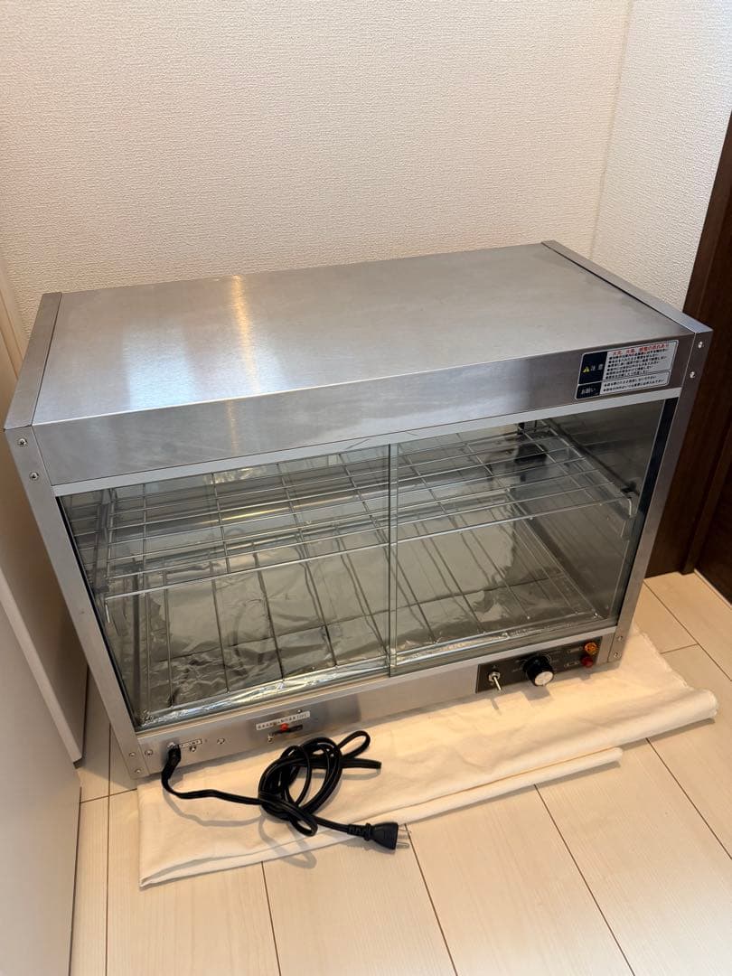 ステンレス製二段式ホットショーケースw600×D300×H460動作確認済み