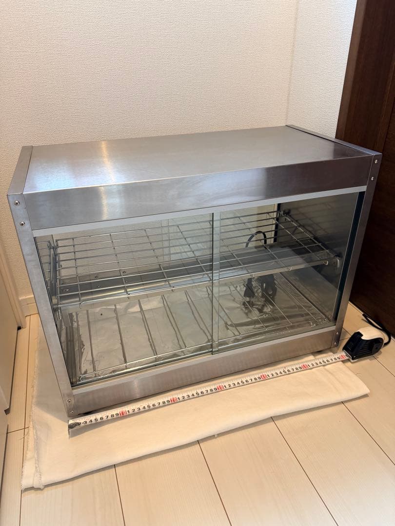 ステンレス製二段式ホットショーケースw600×D300×H460動作確認済み