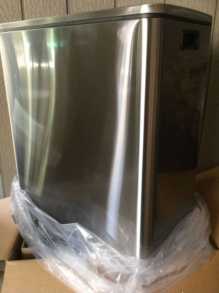 新品ゴミ箱 ダストボックス 2分別ペダル式 2x30L ステンレス