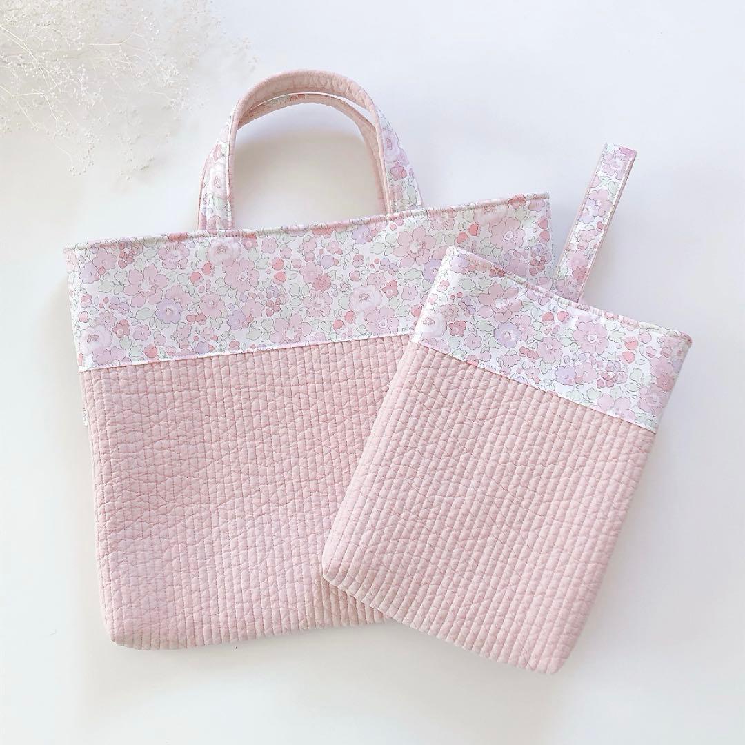 shiori　リバティ　フラワーピンクラベンダー　入園入学　オーダー