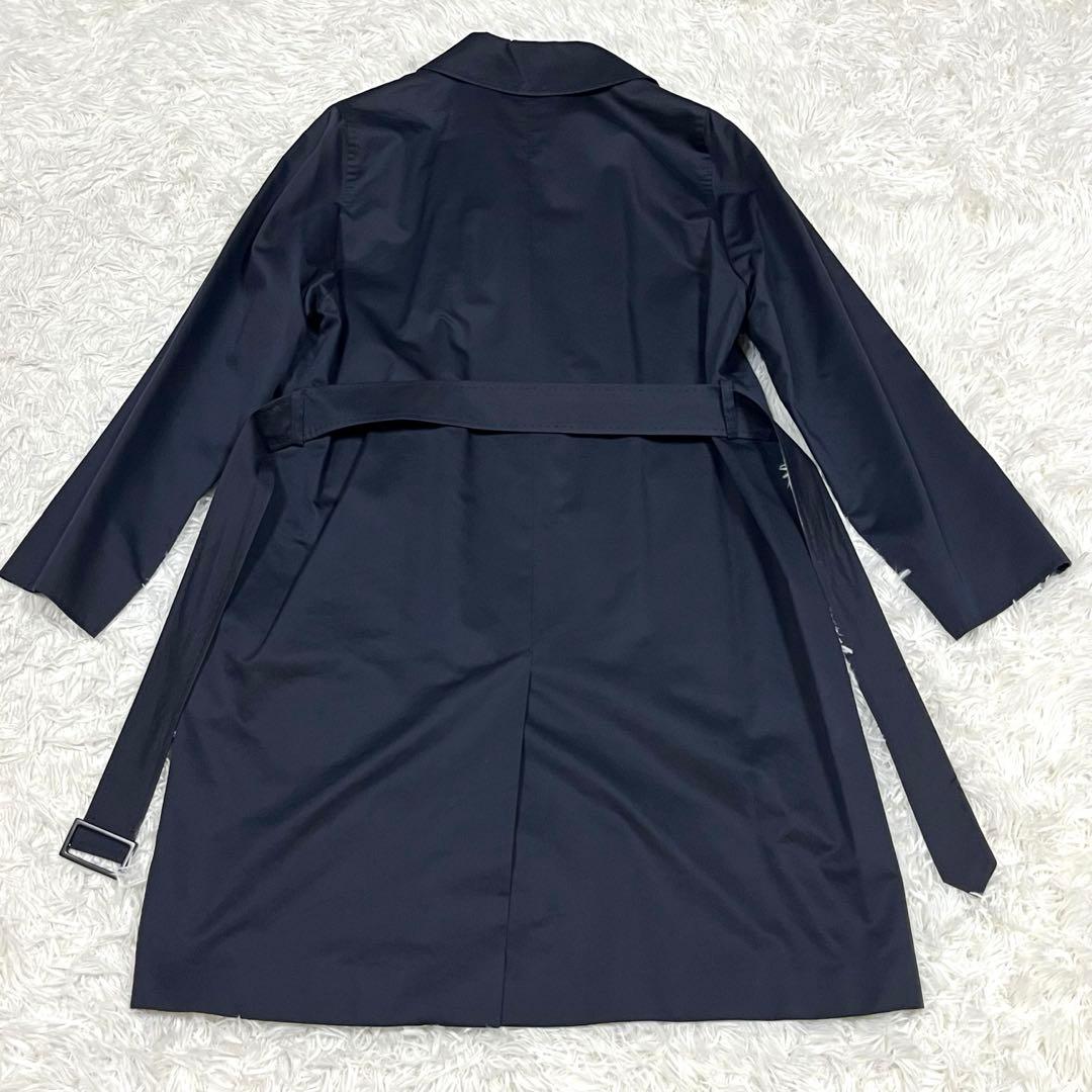 MaxMara ダブル ベルテッドコート ネイビー 銀タグ イタリア製 サイズM