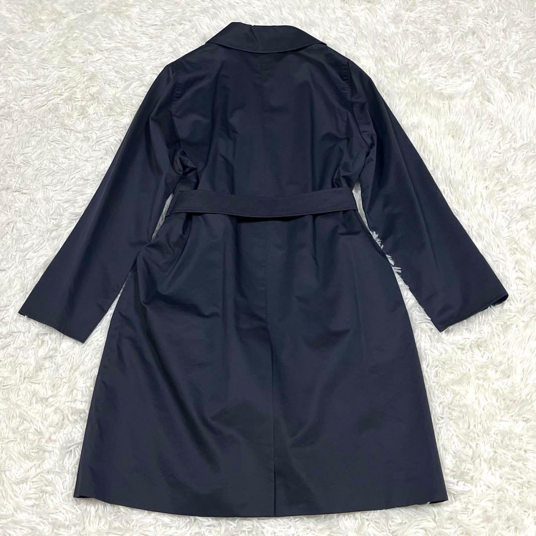 MaxMara ダブル ベルテッドコート ネイビー 銀タグ イタリア製 サイズM